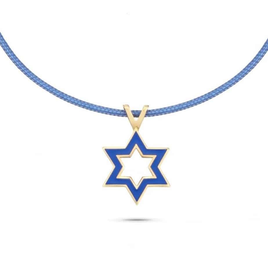 תליון זהב מגן דוד אמאייל