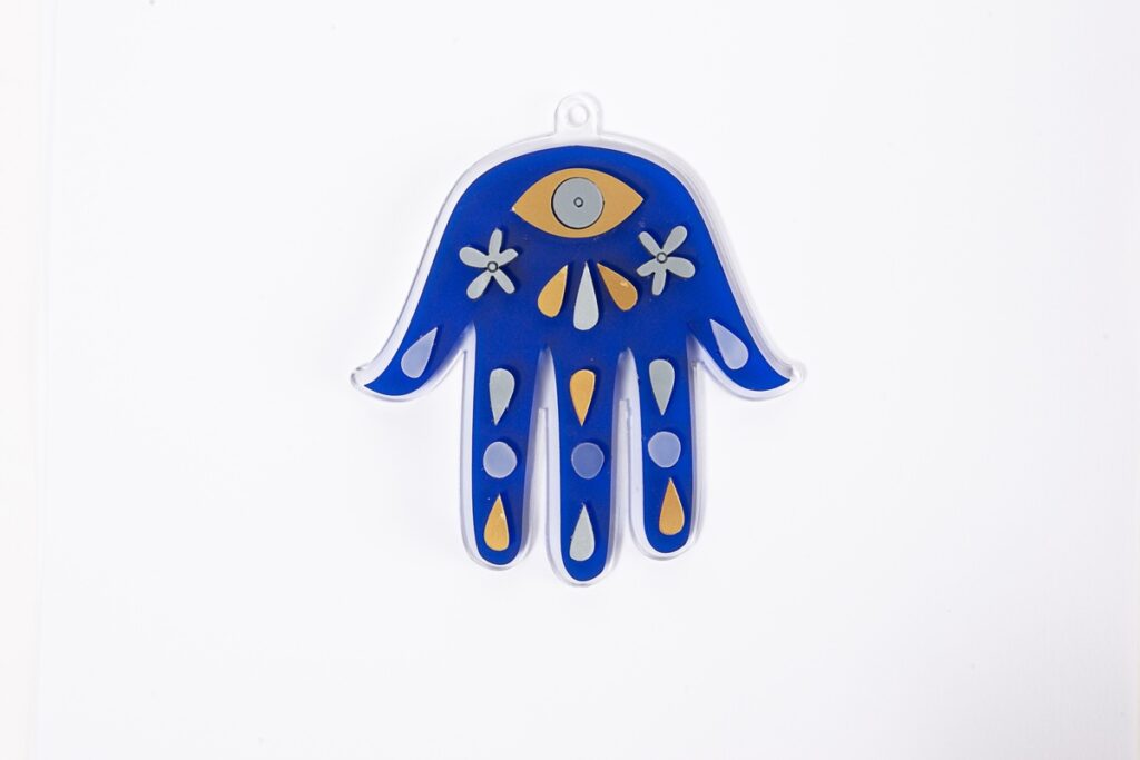 חמסה מעוצבת - סמלים - כחול