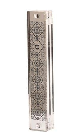 בית מזוזה אקרילי - בהדפס צבעוני - אפור